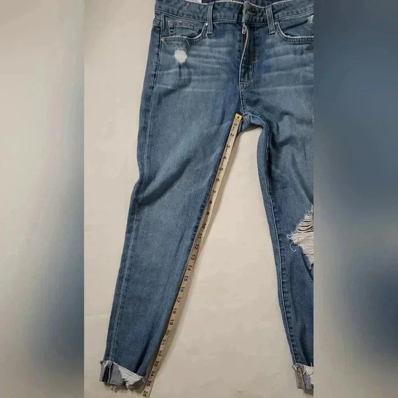 Joe's Jeans High Rise Skinny Ankle folded Raw Hem Distressed Jeans size  28 - Picture 9 of 9